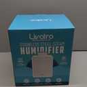 3L Stainless Steel Warm Mist Humidifier with Easy Clean and Warm Steam Function, Healthy Air Mist Humidifiers for Bedroom Living Room, with Sleep Mode and Auto-off Setting