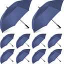 Jexine Large Automatic Open Golf Umbrella 62 Inch Double Canopy Rain Umbrella Windproof Waterproof Heavy Duty for Men Women Family Travel Sports