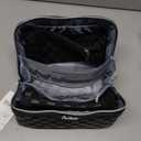 BOYATU Travel Makeup Bag Organizer: 3 Pcs Set Large Capacity Cosmetic Bags Holds 1020 100ml Full-Size Bottles for 315 Day Trips - 180Open-Flat Make up Case 3-sec touch-up - Toiletry Bag Gift women (01-Black)