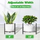 Airpark Plant Stand Indoor Adjustable, Metal Modern Plant Stand, Heavy Duty Stable Plant, Fit 8-12 inch Pots, Number of Items-3, Color-Black (Pot & Plant Not Included)