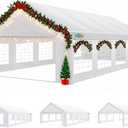 COBIZI 16x32FT Party Tent Heavy Duty for Parties Outdoor Gazebo White Event Shelter Wedding Canopy, BBQ Carport Commercial with Removable Sidewall Windows, Powder Coating (Better Than Galvanized)