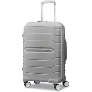 Samsonite Freeform Hardside Carry-On Luggage with Spinner Wheels - Hardshell Suitcase - TSA, Airline-Approved - Expandable Hard Shell, Smooth Rolling Wheels for Lightweight Travel - Light Grey 23in