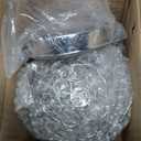 Modern Crystal Wall Light Pendent Lamp Chrome Finish Bedroom Sconce Lighting Fixture with Pull Cord Switch, E14 Socket (Spherical) (Silver)