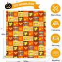 Luxury Fall Throw Blanket for Couch - Super Soft Flannel Autumn Blanket with Pumpkins Maple Leaves Gnomes Buffalo Check Plaid Patterns, Cozy Lightweight Throw for Sofa, Bed, Living Room, 40"x30"