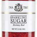 Pure Holiday Red Sparkling Sugar , Shimmery Sugar Sprinkles for Baking and Decorating , 3.5 Oz Jar (Pack of 1)