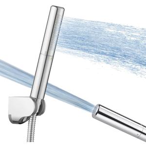 Homipro Chrome Brass 2 In 1 Function High Flow Handheld Shower Head Set High Pressure 7 Inch Chrome Finish Shower Head Sprayer Hand Shower Wand with 59 Inch Hose, Bracket