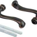 Prime-Line E 2666 French Colonial Door Levers, Heavy Weighted Casting Design, Classic Bronze (1 Set) (1/4 Inch)