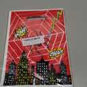 Caoekego 50Pcs Spider Goodie Bags Hero Action Sign Treat Candy Plastic Bags for Superhero Theme Party Supplies Spider Movie Fans Birthday Party Decorations