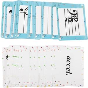 GALPADA 80pcs Music Note Flashcards for Double Sided Learning Cards for Piano Violin More Durable Teaching Supplies to Enhance Music Education Note Identification