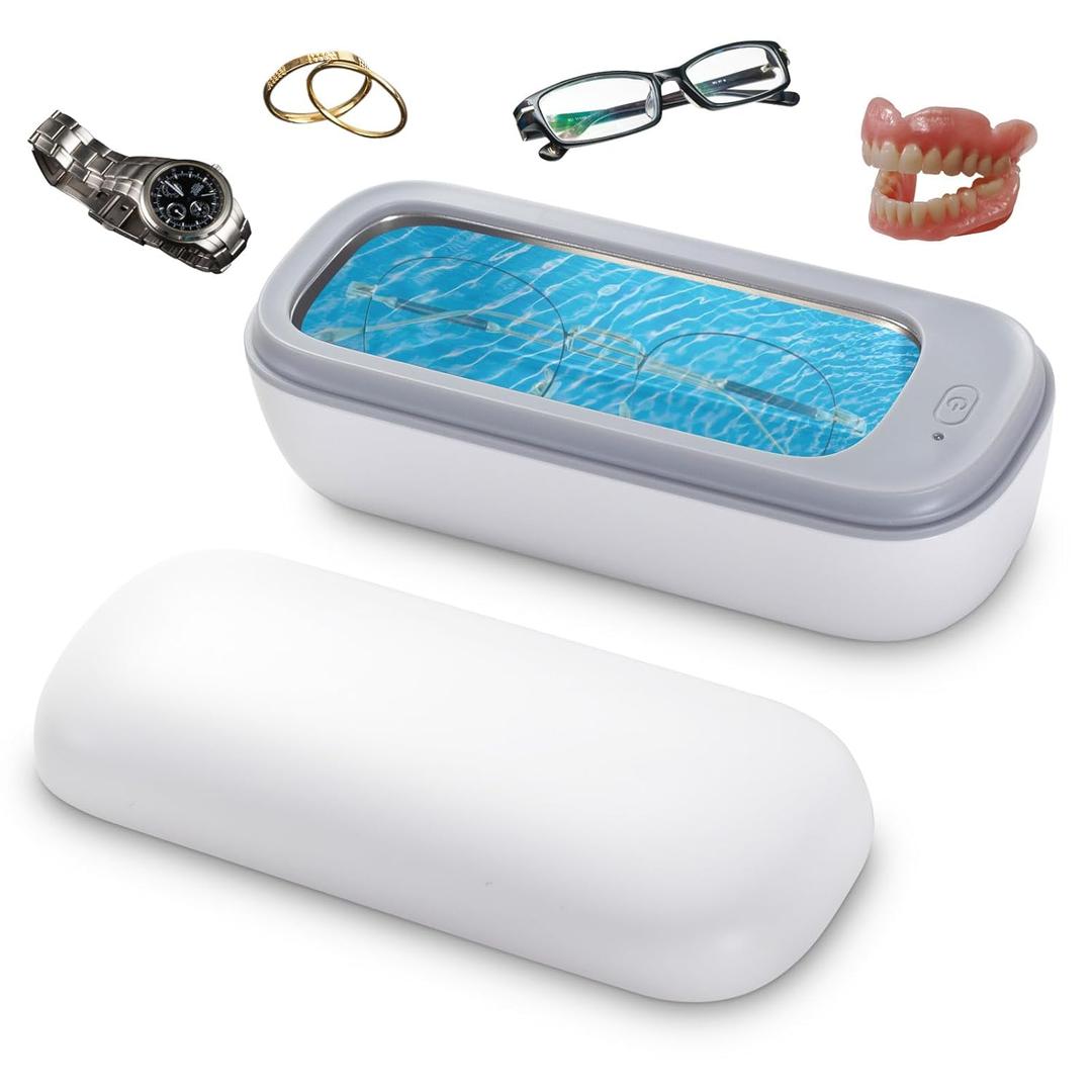 Ultrasonic Jewelry Cleaner, 49KHz Professional Ultrasonic Cleaner for Jewelry, Eyeglasses, Rings, Watches, Blade Razor, Denture, 304 Stainless Steel Tank 10OZ300ML)