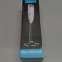 SIMPLETASTE Milk Frother Handheld Battery Operated Electric Foam Maker, Drink Mixer with Stainless Steel Whisk and Stand for Cappuccino, Bulletproof Coffee, Latte (White)