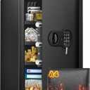 23.62'' Tall Extra Large Home Safe Box, Safe with Fireproof Waterproof Document Bag, Digital Keypad and 3 Removable Steel Shelves, Security Box for Money Medicines Jewelry Valuables (5.0 Cubic Feet)