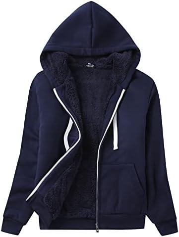SWISSWELL Hoodies for Women Winter Fleece Sweatshirt - Full Zip Up Thick Sherpa Lined Hooded Jacket Size 2XL