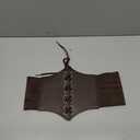 XZQTIVE Black Corset Waist Belt for Women, Wide Elastic Tie Waspie Belt for Dresses 4.7inch (Fit Waist 30-32in, 02 Coffee)