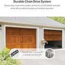 Genie Chain Drive 750 3/4 HPc Garage Door Opener w/Battery Backup - Heavy Duty - Operate your garage door when the primary power is out - Wireless Keypad Included, Model 7035-TKV,BLACK