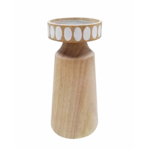 HD Designs 8 in Wood Small Candle Holder