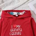 2PC Girls Clothes Girl letter and Floral print Hooded Set, letter print Top +Floral print Pants Set (Red, S)