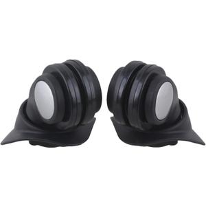 RDEXP Black 1.92inch Wheel Dia Left & Right Luggage Wheels with 6 Screws for Travel Case Replacement Set of 2