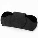 KINIVA Sunglasses Holder for Car Visor PU Leather Glasses Case with Clips for Car Visor Automotive Interior Visor Accessories Apply to All Car Models (Black)
