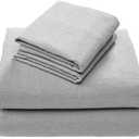 Comfort Spaces Cotton Flannel Sheets Queen Size, Ultra Soft Flannel Sheet Set with 14" Elastic Pocket , Breathable Warm Flannel Bedding, Grey Solid 4 Piece