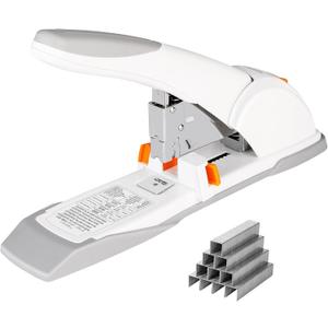Amazon Basics Heavy-Duty Desktop Stapler, 130 Sheets High Capacity, Sturdy with Jammed Staple Remover Mechanism, 5/8" Staples, White