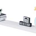 WELLAND Mission Floating Shelf, Wall Mount Shelving, Wood Modern Display Shelves, Bookshelves,for Living Room Kitchen, Approx 60-inch Length by 2-inch High, White (59 7/8" x 9 1/4" x 2")