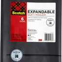 Scotch 18 pk Flex Poly Bags Expandable Soft Mailer Gray: Self-Adhesive Shipping & Mailing Envelopes, 13"x10"