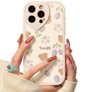 Lovmooful for iPhone 15 Pro Case Cute Heart with Love Lens-Small Red Heart