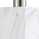 Soap Dispenser Pump, Marble Refillable Dish Hand Soap Dispenser for Bathroom Kitchen Sink Countertop Home Decor Hotel (White)