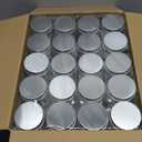 Tanlade 60 Pcs 3 oz Clear Plastic Jars with Lids Wide Mouth Mason Jars Mini Storage Containers Bulk for Herb Jelly Wedding Valentine Favors Shower Party Favors(Silver)