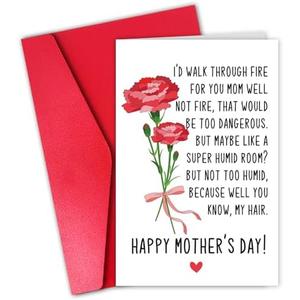 Pack of 2 CSMOSJgreetings Mothers Day Funny Card for Mom, Lovely Mother’s Day Card from Him Her, Cute Mothers Day Gift