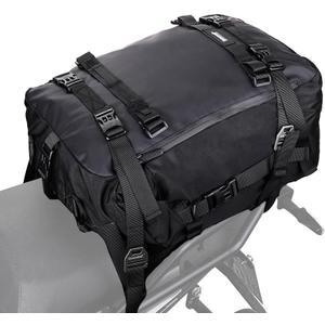 Rhinowalk Motorcycle Tail Bag 30L Waterproof Motor Pannier Travel Luggage Motorbike Rear Rack Trunk Storage Professional Accessories-Black