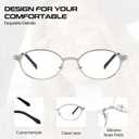 SODQW Blue Light Blocking Glasses for Women,Oval Glasses Frame non prescription Bluelight Glasses