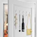 SIAMESE Aluminum Towel Hooks, 4 Pcs Matte White Coat Hooks, Wall Hooks for Clothes, Jackets, Shower, Robe, Hat, Towel, in Bathroom, Kitchen, Living Room, Bedroom(Matte White)