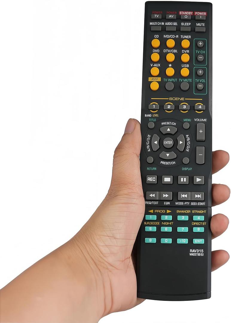 Universal Replacement Remote Controller Compatible for Yamaha AV Receiver RX-V620 RX-V640 RX-V650 RX-V663 RX-V757 RX-V1500 RX-V3800
