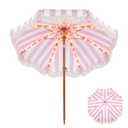 Sunnymove 6ft Boho Patio Umbrella with Fringe 7 ft Height