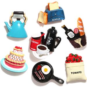 Cute Food Fridge Magnets for Fridge Cute Magnet Refrigerator Stickers for Kitchen Magnet Decorative Fun Strong Resin Magnets Home Decor Office 7PACK (7PCS)