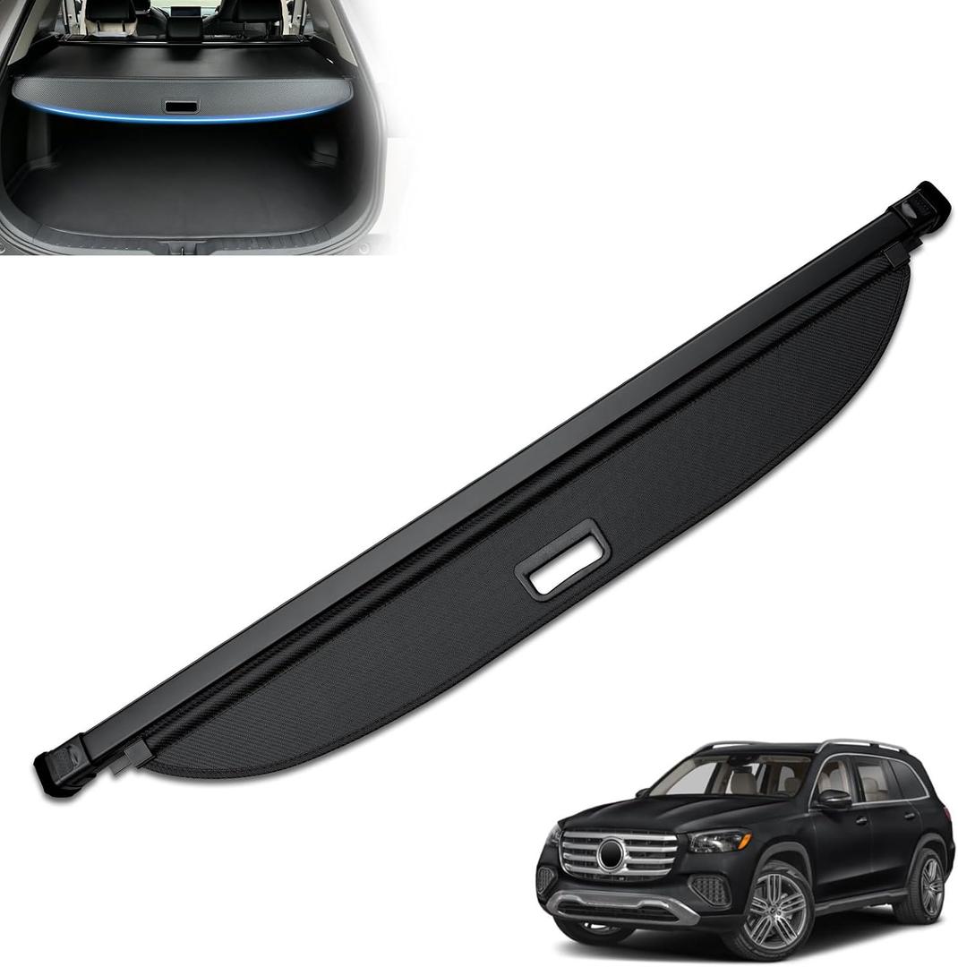MIALUTY® Cargo Cover for 2022-2026 Mercedes-Benz GLS (X167) Retractable Trunk Cover GLS (X167) Accessories Anti-Peeping Anti-Theft Privacy Screen,Trunk Luggage Shield Shade Carbon Fiber Texture