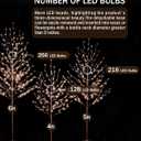 TYBEEU Star Light Tree Set (4ft, 5ft & 6ft) Total 600 Warm White LEDs (128/216/256), Dimmable, Indoor & Outdoor Decor for Home, Garden, Wedding, Christmas & Holiday