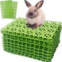 kathson 20PCS Rabbit Cage Mat Feet Pad Plastic Cage Mat Floor Mats Bunny Hole Leak Water Pads for Pet Cats Dogs Hamster Rat Chinchilla Guinea Pig and Other Small Animals (Green)