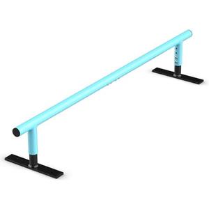 AUH Skateboard Ramp Grind Rail 55 inch Round Skate Rail for for Scooters, Skateboards & Inline Skates, Adjustable Height, Blue