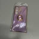 Fingic for Galaxy S25 Ultra Case[with 360Rotatable Ring Holder] Support Magnetic Car Mount Shiny Plating Gold Slim Thin Soft TPU Rugged Bumper Anti-Scratch Case for Galaxy S25 Ultra,Lavender Purple