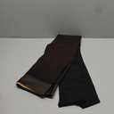 Women's Thermal Fleece Lined Tights, Translucent Skin Tone Pantyhose Style Leggings for Winter Warmth (Black Brown)