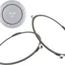 Microwave Turntable Ring, 7" Microwave Oven Glass Plate Tray Support, Rotating Roller Support Ring with 14 mm Rollers (2 PCS)