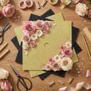 12 Sheets Glitter Cardstock Paper for Graduation Cap Decorations Kit with Graduation Cap Decorations for Class of 2026 Students DIY Projects and 3 Pcs Gemstone Border Stickers for Grad Parties