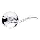 Kwikset Tustin Entry Door Handle with Lock and Key, Secure Keyed Reversible Lever Exterior, Doorlock, For Front Entrance and Bedrooms, Polished Chrome, Pick Resistant Smartkey Rekey Security