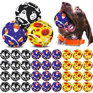 Libima 36 Pcs Halloween Dog Tennis Balls Bulk 2.5 Inches Toy Ball for Small Medium Large Dogs Durable Teething Chew Toys for Aggressive Dogs Exercise Training Catching, 3 Styles(Pumpkin)