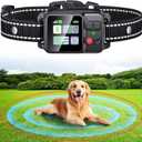 Wireless Dog Fence System, Dog Collar Electric Fence for Dogs  Invisible Fence for Dogs, GPS, Adjustable 49-6561ft Range, IPX7 Waterproof Rechargeable Collar, 3 Training Modes for Outdoor (ALL Black)