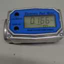 Flow Meter 3/4 Inche Digital Turbine Fuel Flowmeter Waterproof 2.5-31GPM Flow Rate for Water, Diesel, Gas Oil, Gasoline, Kerosene, Switchable Units: GAL(Gallons), QTS, PTS, L, m (3/4 inch)