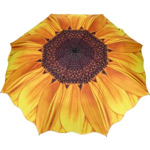 OURSKY Windproof Travel Umbrella - Compact Folding Portable with Sunflower Pattern - Golf Umbrella for Rain Sun Men and Women Outdoor, Wedding, Gifts - Yellow